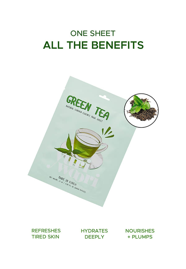 Natural Garden Essence Mask Sheet Green Tea – thumbnail 3