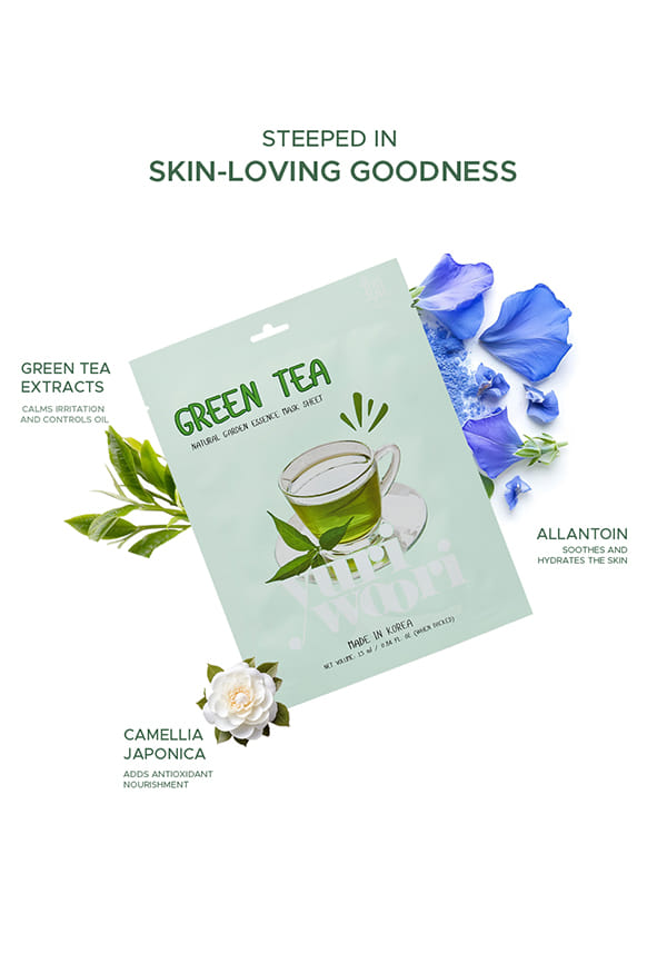 Natural Garden Essence Mask Sheet Green Tea – thumbnail 4