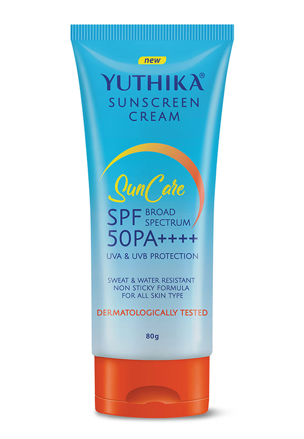 Yuthika Sunscreen Cream SPF 50 PA++++ with UVA & UVB Protection | 80g Tube | Pack of 1