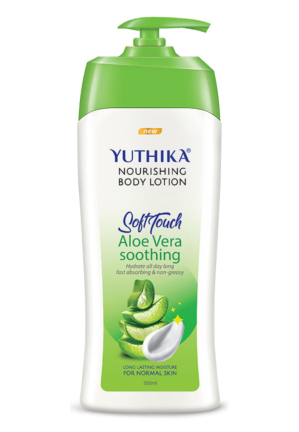 Yuthika Aloe Vera Body Lotion for Instant Hydration, Fast Absorbing | 300ml Flip | Pack of 1