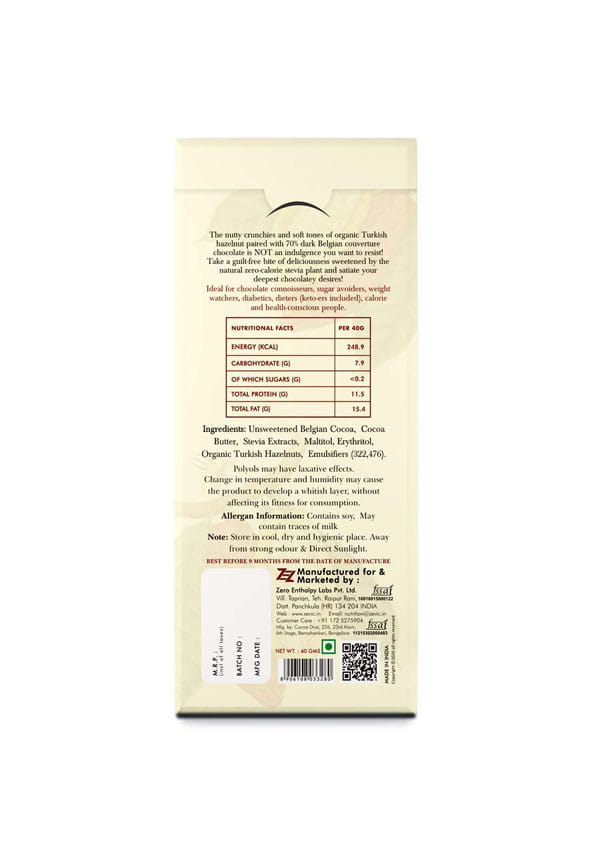 70% Dark Belgian Chocolate with Organic Turkish Hazelnuts – thumbnail 2