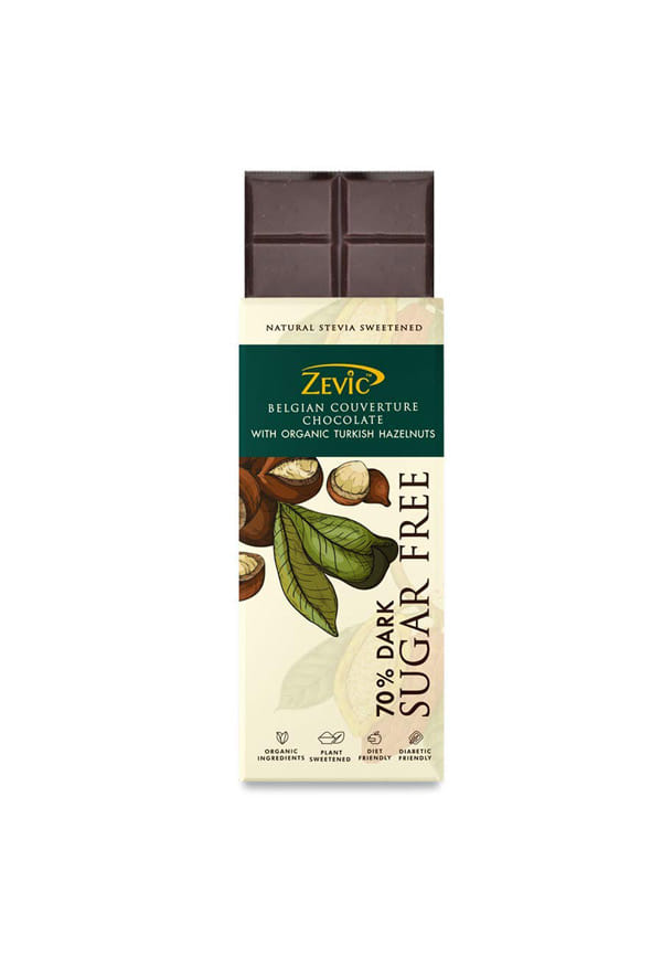 70% Dark Belgian Chocolate with Organic Turkish Hazelnuts – thumbnail 3