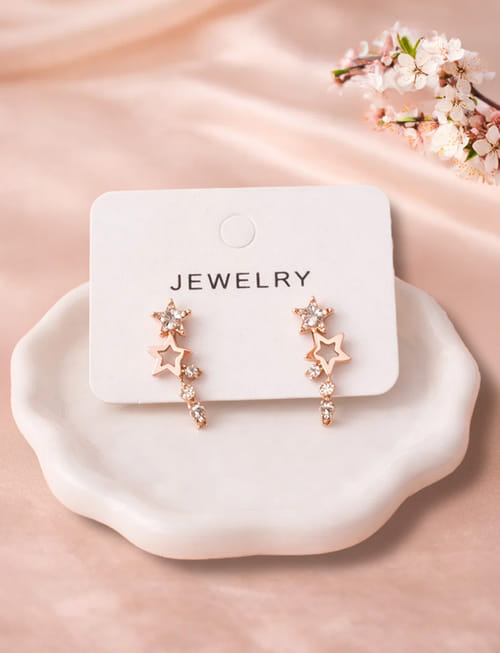 Diamond Star Stud Earrings