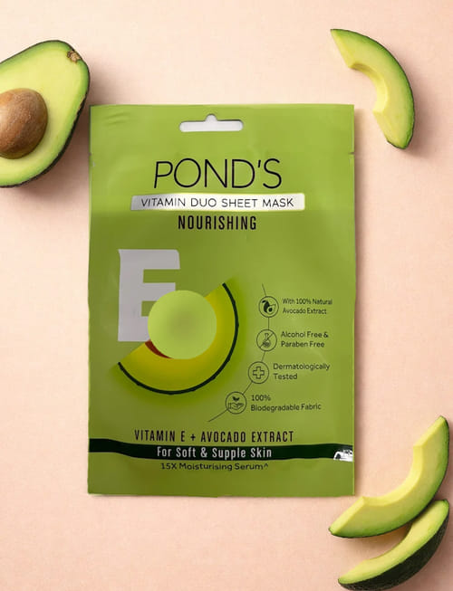 Vitamin Duo Sheet Mask: Vitamin E + Avocado