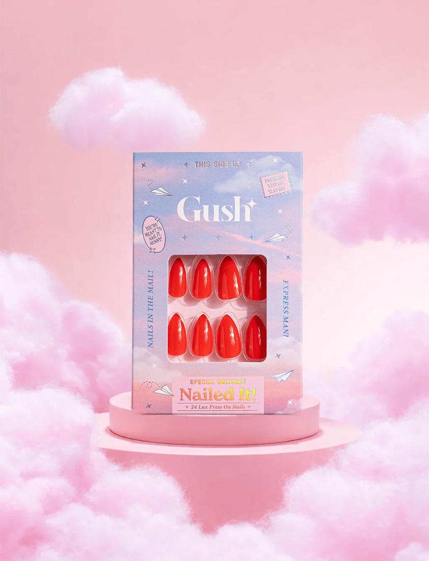 Nailed It! 24 Lux Press On Nails - Candy Apple Red