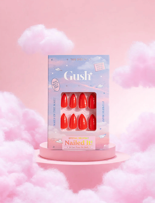 Nailed It! 24 Lux Press On Nails - Candy Apple Red