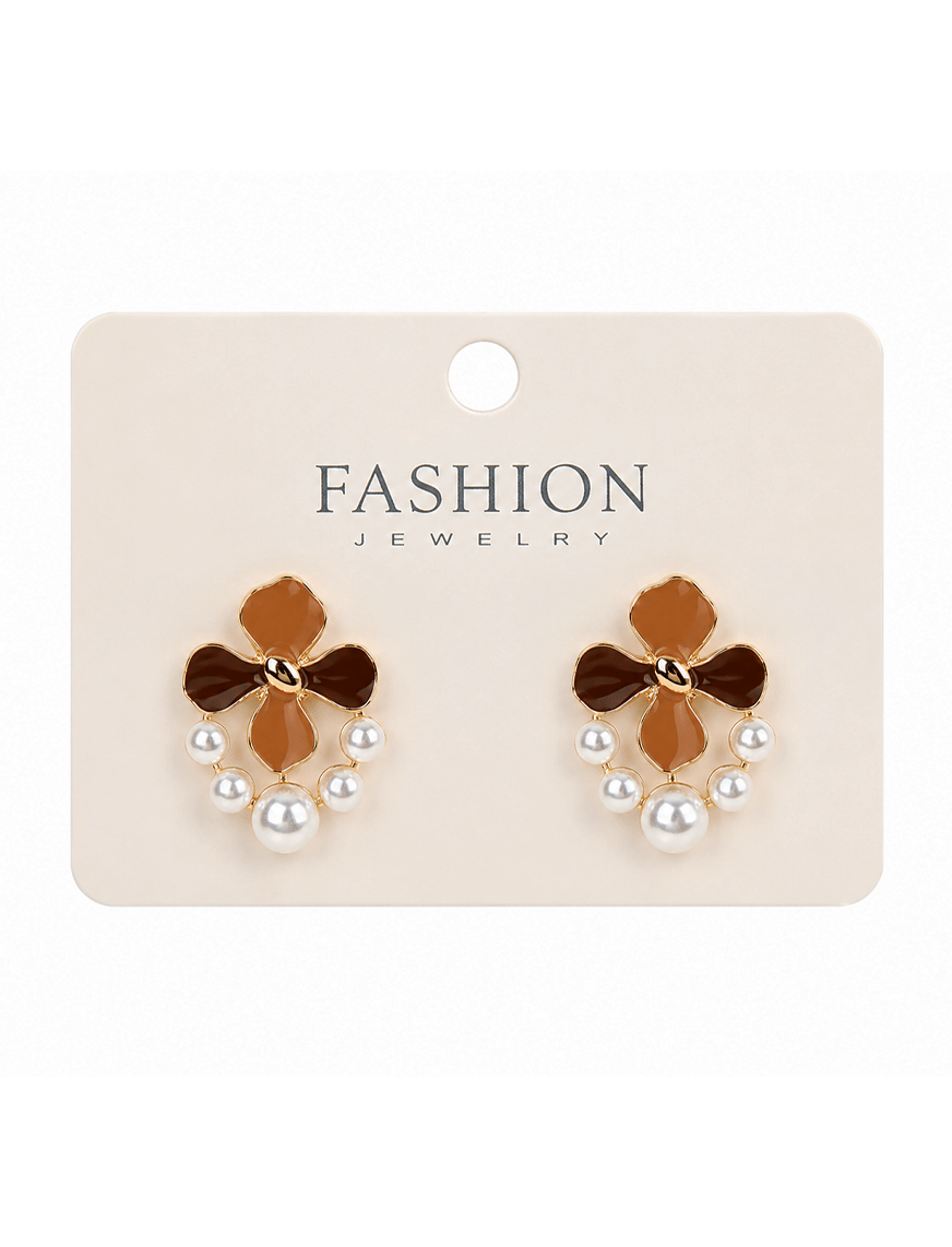Peach Blossom Pearl Earrings – thumbnail 2