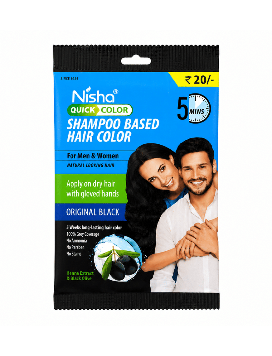 Shampoo Based Hair Colour For Women & Men - Original Black – thumbnail 2
