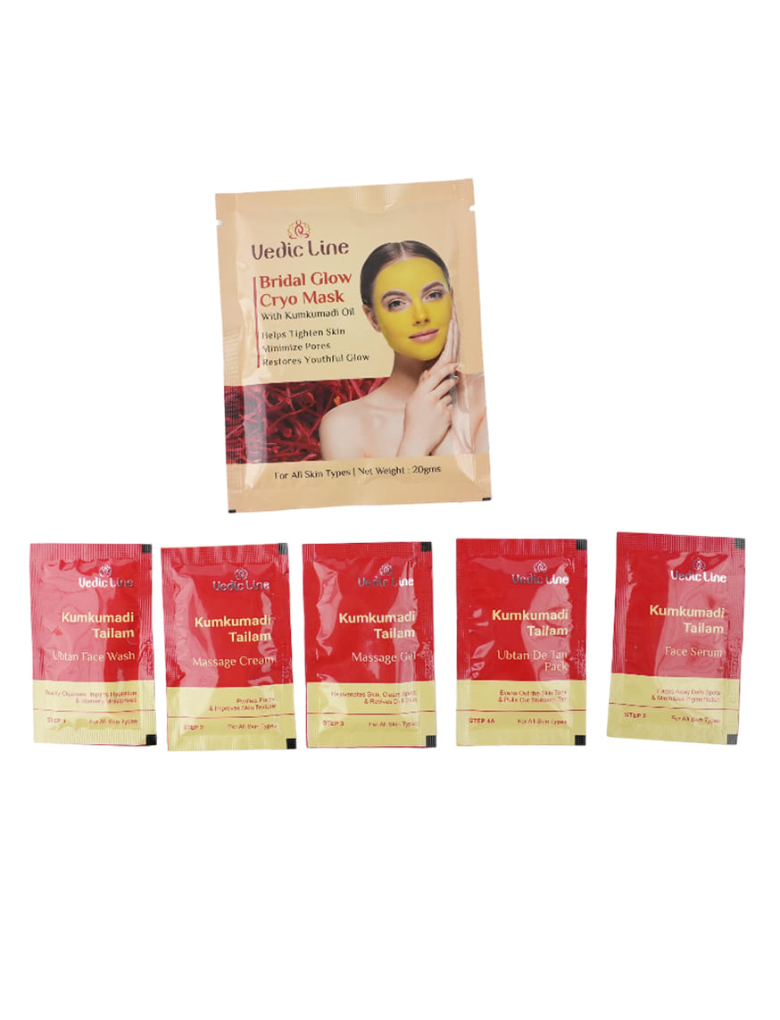 Kumkumadi Tailam Bridal Glow Kit With Cryo Mask – thumbnail 3