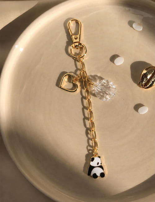 Panda Shell Phone Charm