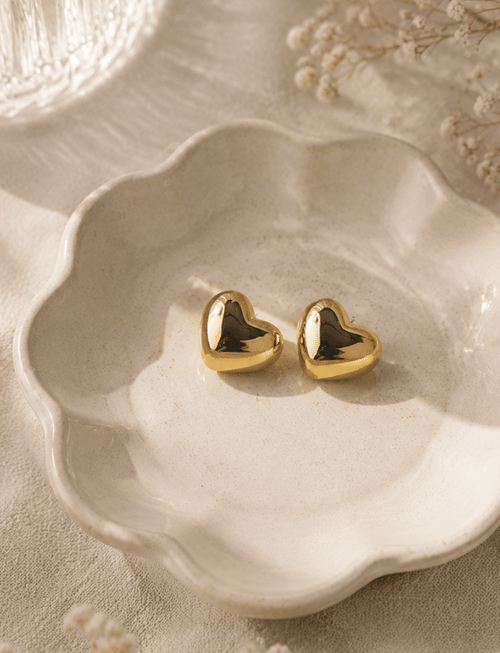 Classic Golden Heart Studs