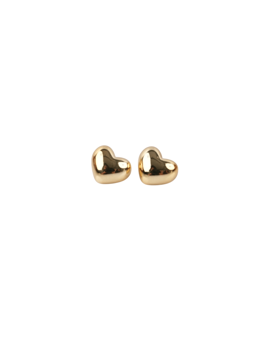 Classic Golden Heart Studs – thumbnail 2