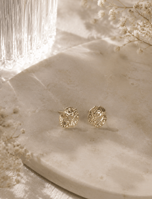 Sculpted Swirl Studs