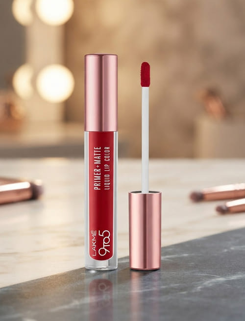 9 To 5 Primer + Matte Liquid Lip Color - MR3 Vivid Crimson 9 To 5 Primer + Matte Liquid Lip Color - MR3 Vivid Crimson
