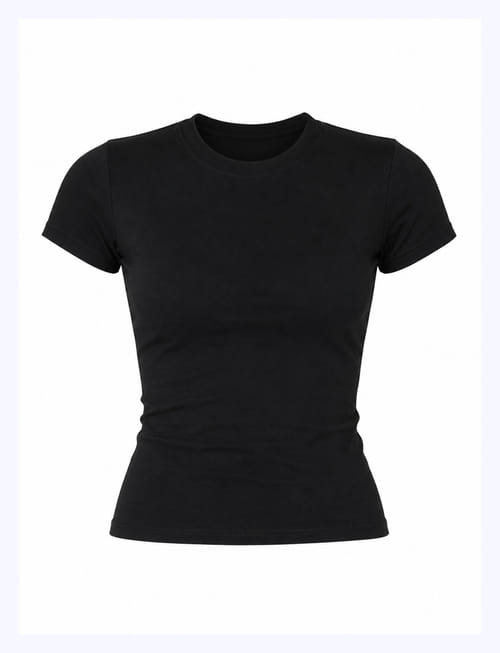 Basic IT Girl Baby Tee For Women - Black