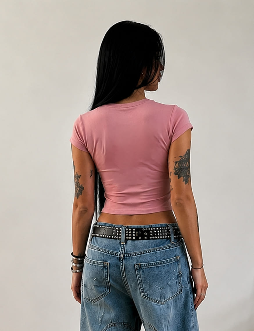 Physically Slaying Mentally Decaying IT Girl Baby Tee For Women - Baby Pink – thumbnail 5