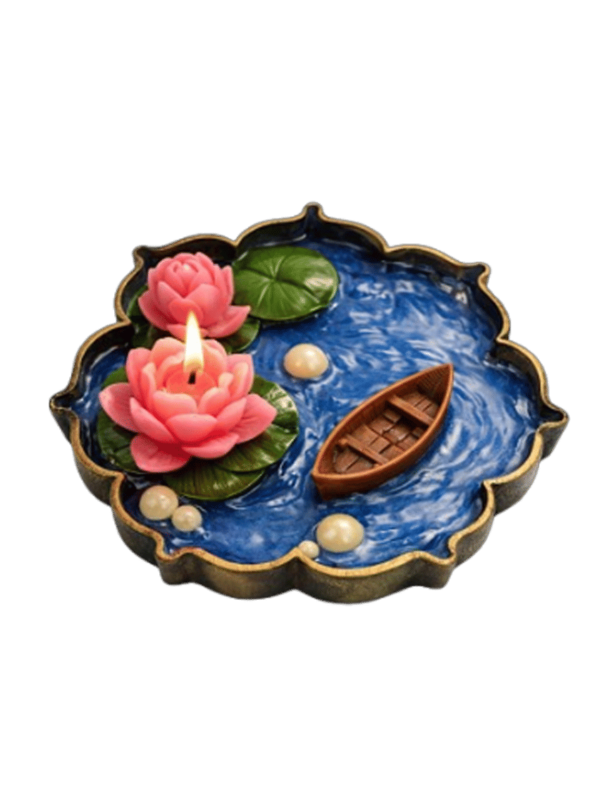 Lotus Candle With Potli – thumbnail 2