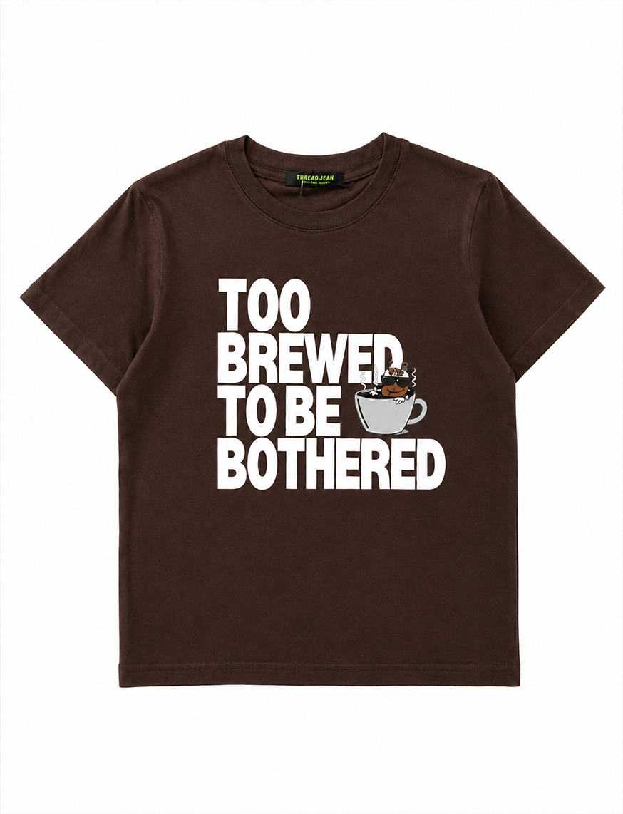 Too Brewed To Be Bothered IT Girl Baby Tee For Women - Espresso Brown – thumbnail 8