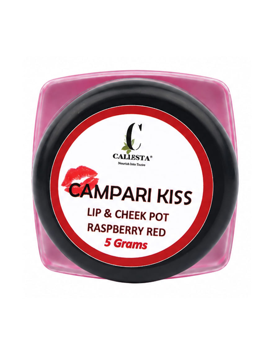 Campari Kiss Lip And Cheek Pot - Raspberry Red – thumbnail 2