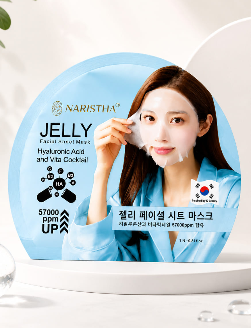 Jelly Facial Sheet Mask With Hyaluronic Acid And Vita Cocktail