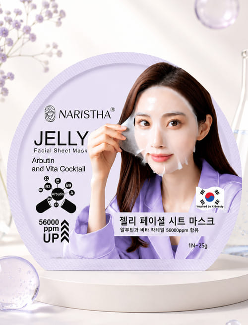 Jelly Facial Sheet Mask With Arbutin And Vita Cocktail