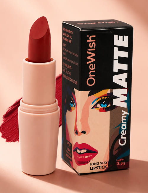 Creamy Matte Lipstick – 20 Lowkey Red Creamy Matte Lipstick – 20 Lowkey Red