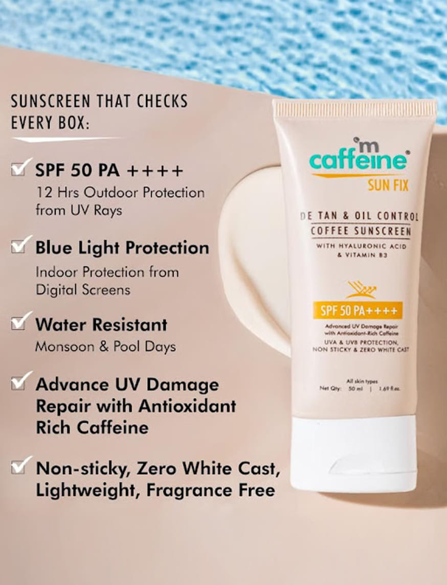 De Tan & Oil Control Coffee Sunscreen SPF 50 PA++++ – thumbnail 2