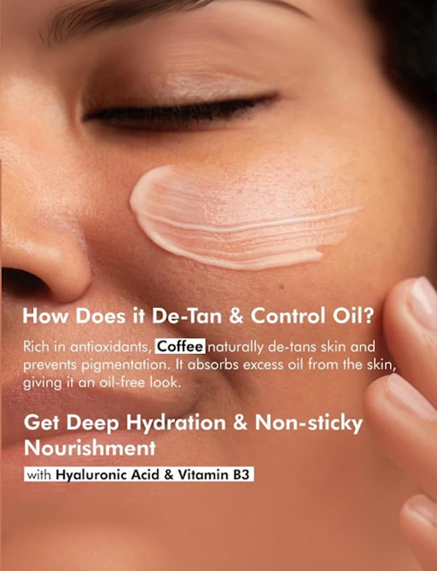 De Tan & Oil Control Coffee Sunscreen SPF 50 PA++++ – thumbnail 3