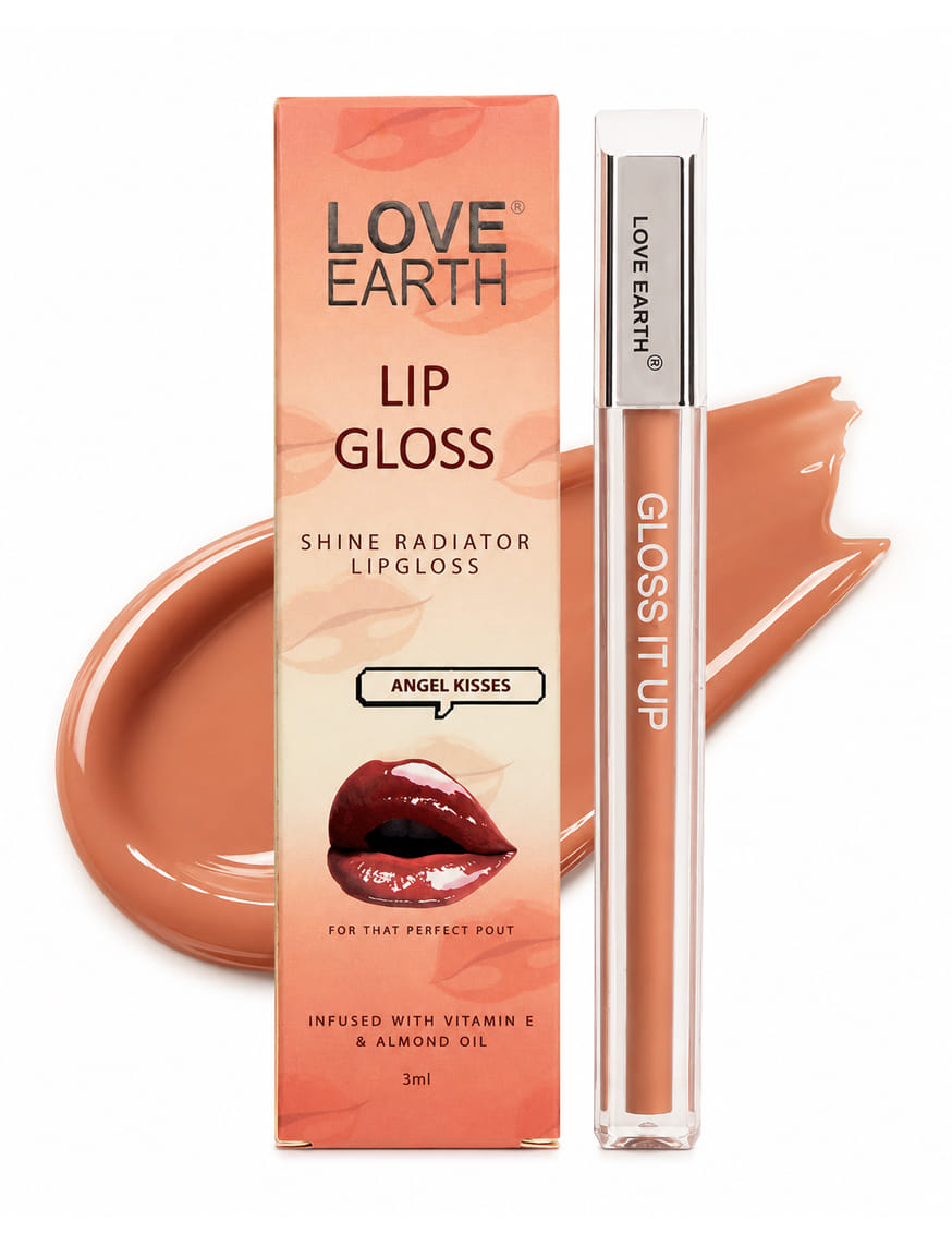 Love Earth Lip Gloss - Angel Kisses (Peach) – thumbnail 2
