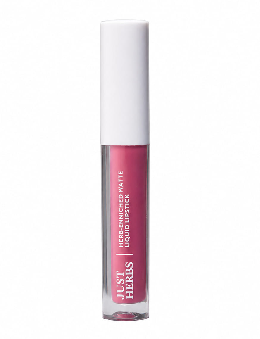 Herb Enriched Matte Liquid Lipstick Fuchsia Pearl – thumbnail 2