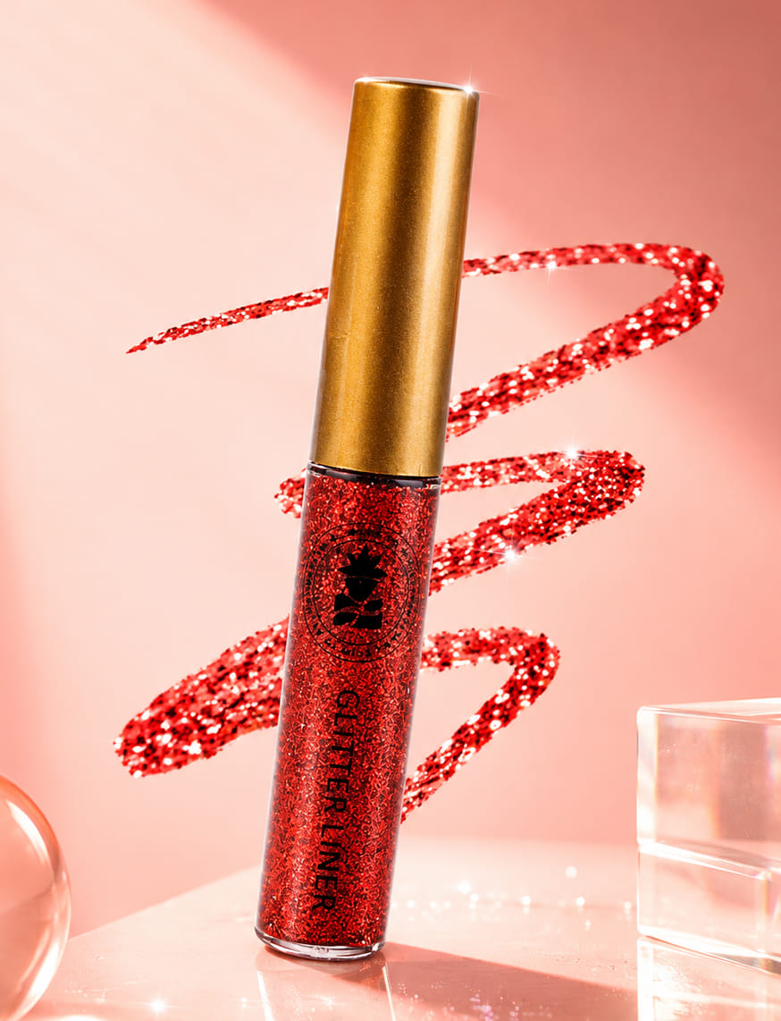 Glitter Eyeliner Red