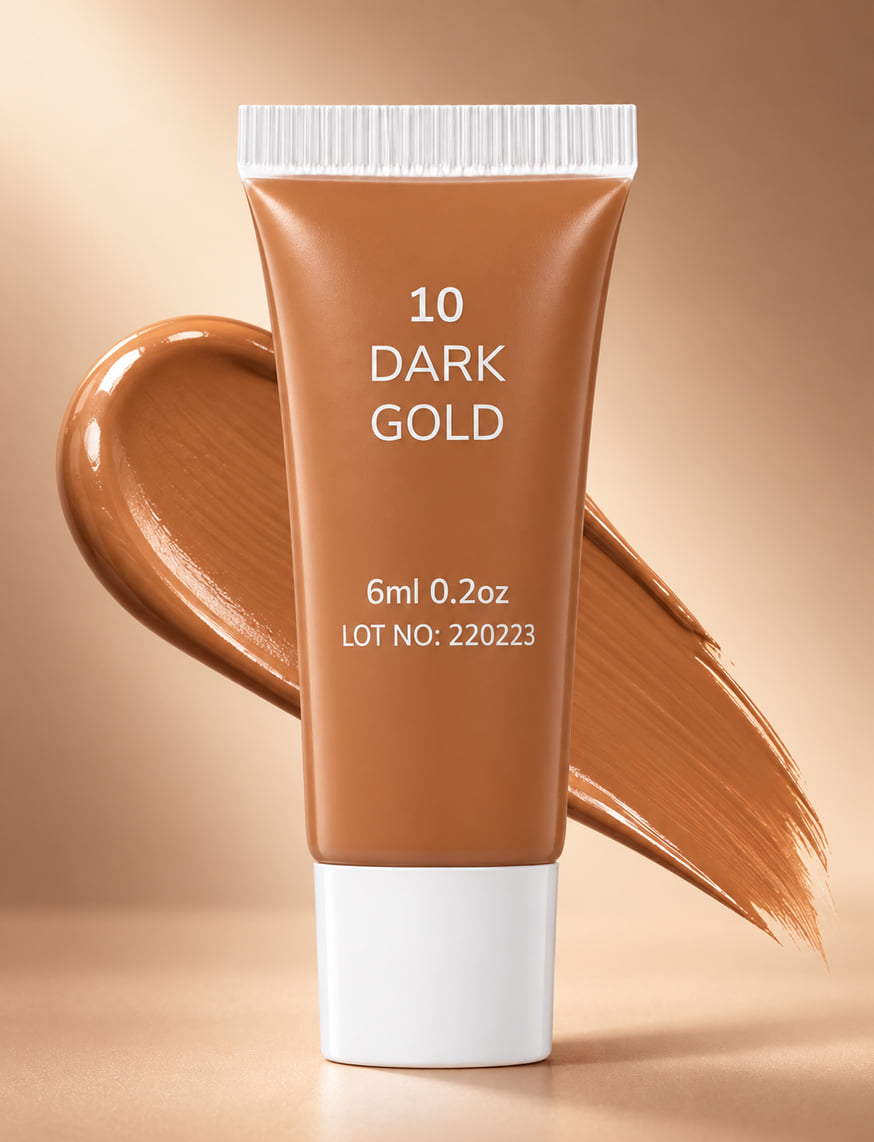 3-In-1 Foundation & Concealer: Cover + Enhance + Nourish - 10 Dark Gold