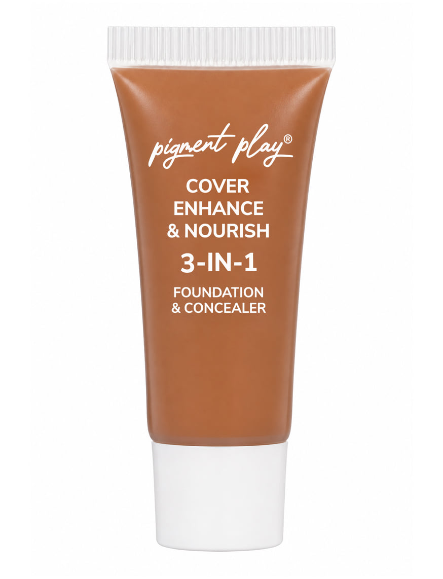 3-In-1 Foundation & Concealer: Cover + Enhance + Nourish - 10 Dark Gold – thumbnail 2