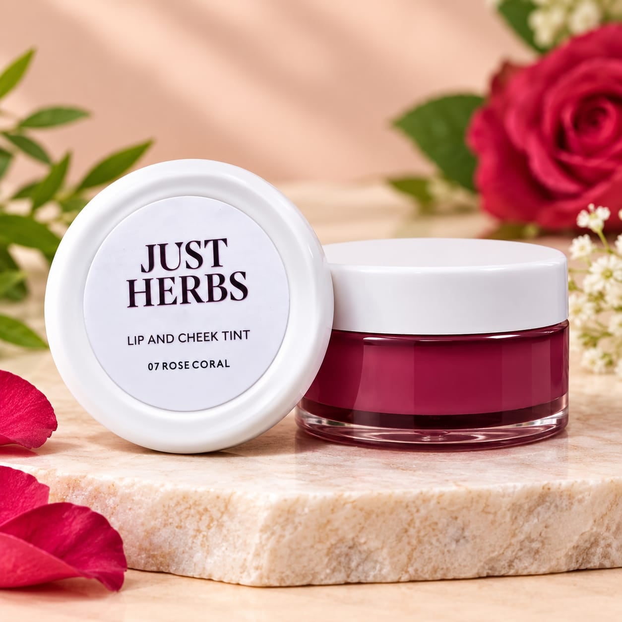 Herb Enriched Cheek And Lip Tint - Rose Coral
