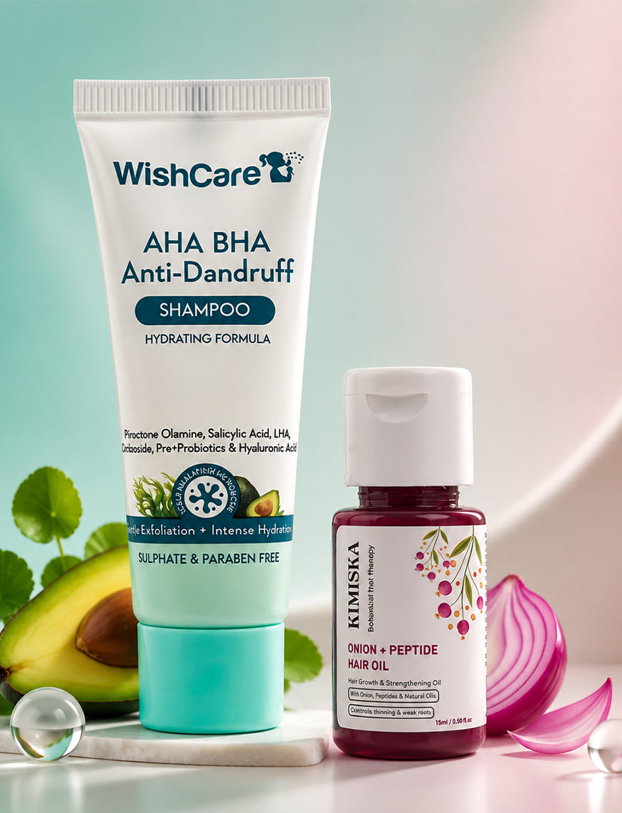 WishCare + Kimiska Anti-Dandruff & Healthy Hair Duo