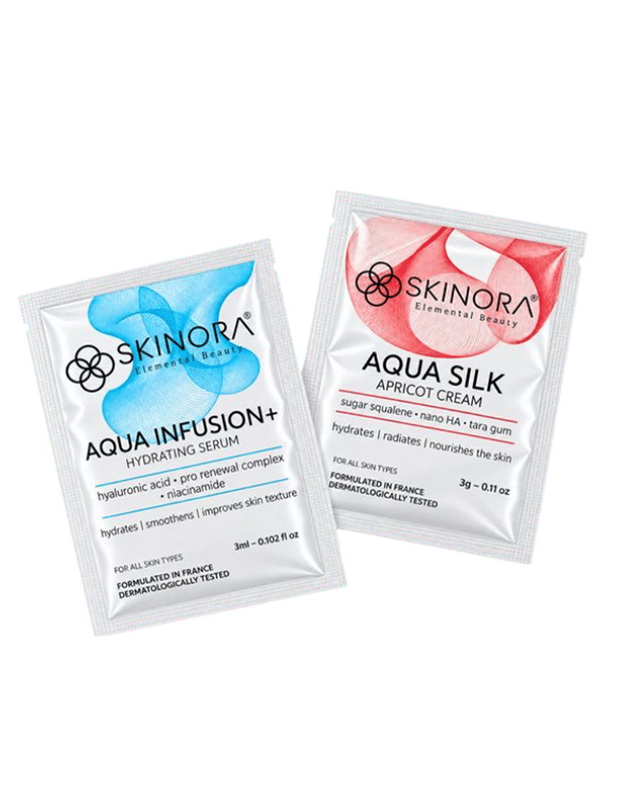 Aqua Infusion+ Hydrating Serum & Aqua Silk Apricot Cream Trial Pack – thumbnail 6