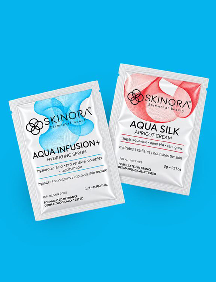 Aqua Infusion+ Hydrating Serum & Aqua Silk Apricot Cream Trial Pack – thumbnail 2
